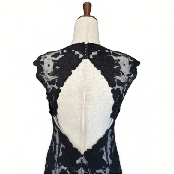 Catherine Deane Tracy Black Lace Sheath Dress | Silk Lined | Size 10 - Picture 7 of 15